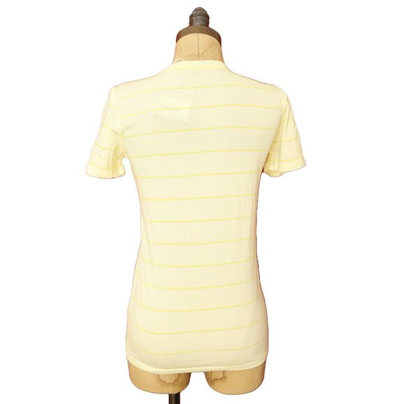 EVERLANE The Organic Cotton Crewneck Striped Tee XL Yellow T-Shirt NWT B86 - Picture 4 of 6